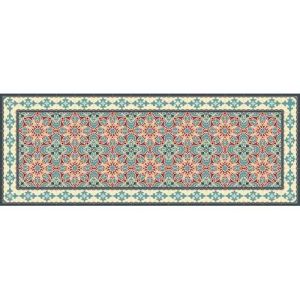 הום בינו - כל מה שצריך לבית שטיחים שטיח PVC דגם Rehavia Turquoise מבית Tiva Design - מידה 60x160 ס''מ
